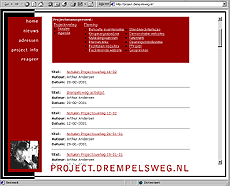 Screenshot bibliotheek extranet