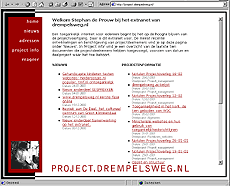 Screenshot: homepage extranet